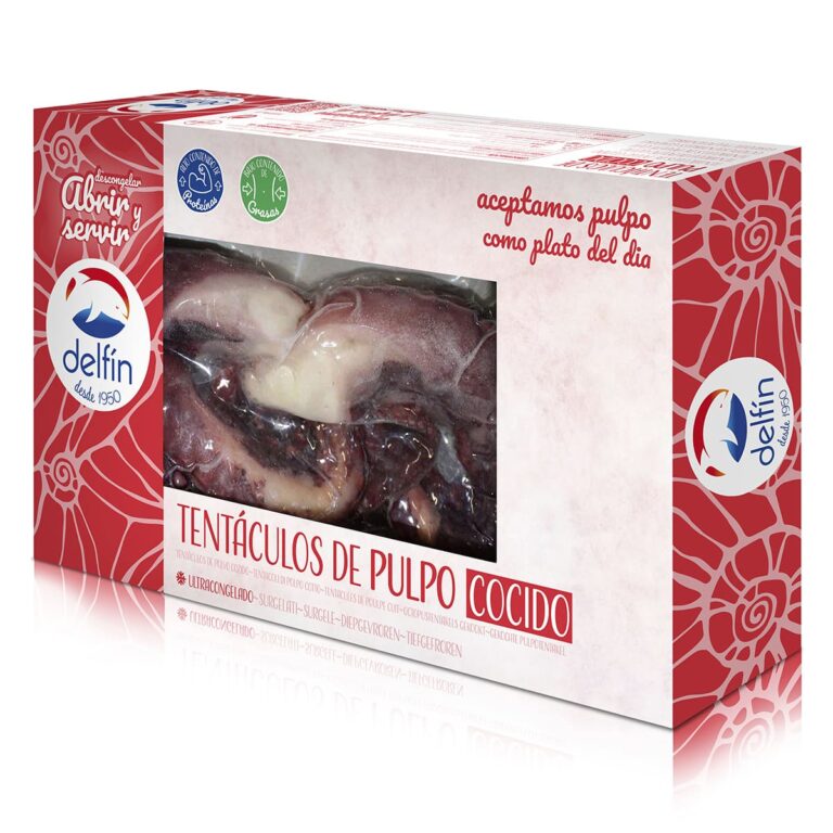 Tentáculos de pulpo cocido congelado ultracongelado